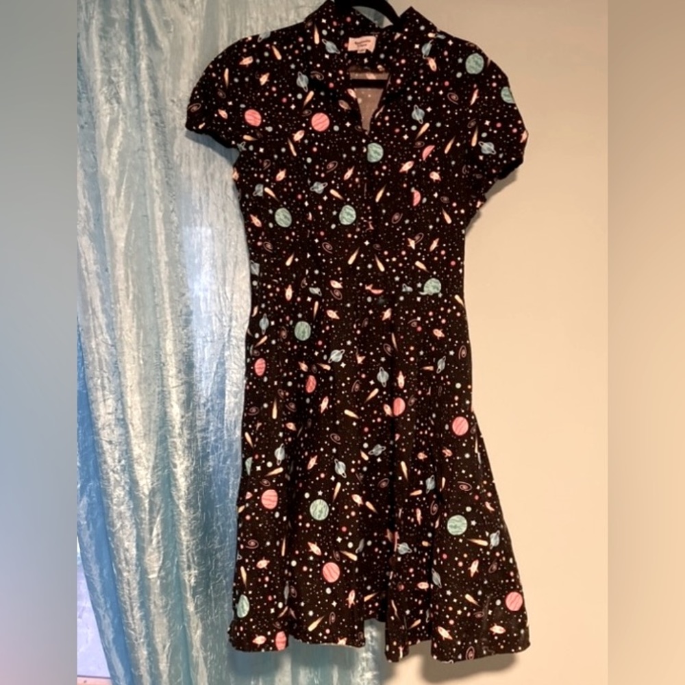 Unique Vintage Magnolia Place Galaxy Space Retro Swing Dress